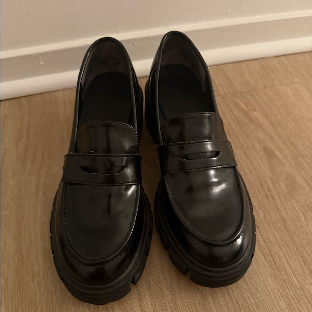 Black Patent Leather Loafers